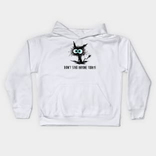 Black Cat Funny Didn't Stab Anyone Today Kids Hoodie